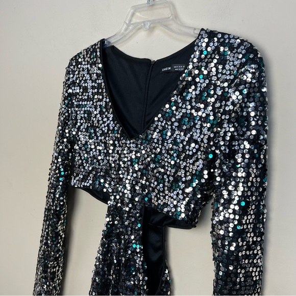 SHEIN Sexy Cut Out Sequins Mini Dress size M - Picture 8 of 14
